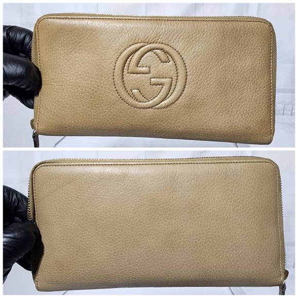 Authentic Gucci Soho GG Logo Continental Wallet Beige - Picture 9 of 15